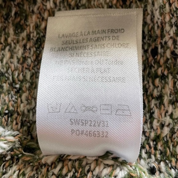 Shyanne Knit Sweater Vest Women’s XS Marbled Green Button Up Front Cropped - Picture 12 of 12